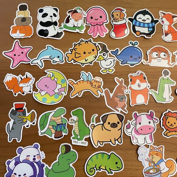 Kawaii Cute Farm and Zoo Animals Stickers 50 PCS (SKU: 55ST) - Picture 2 of 3
